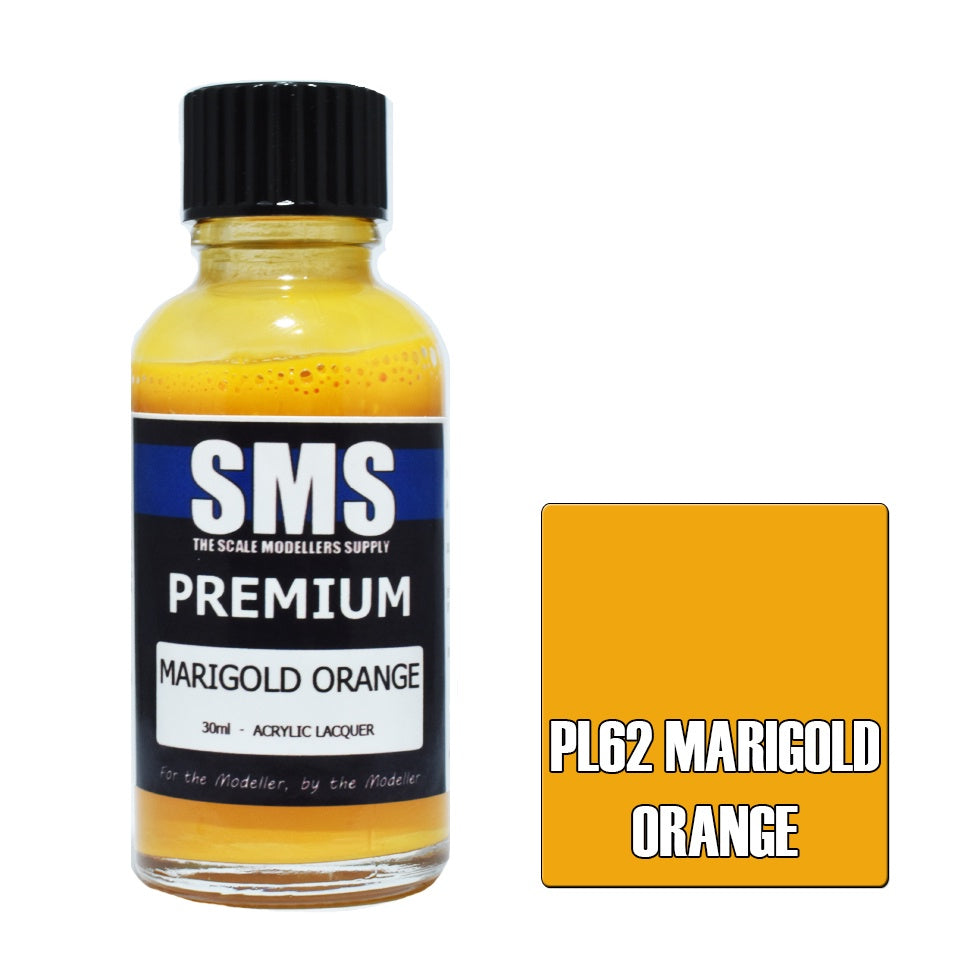PL62 Premium Acrylic Lacquer MARIGOLD ORANGE 30ml
