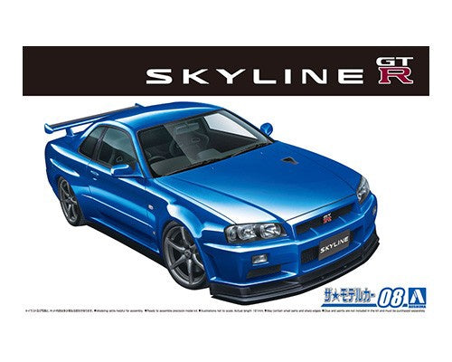Aoshima 1/24 Nissan BNR34 Skyline GT-R V-specII '02 Plastic Model Kit