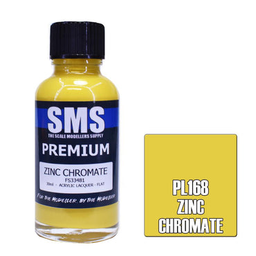 PL168 Premium Acrylic Lacquer ZINC CHROMATE 30ml