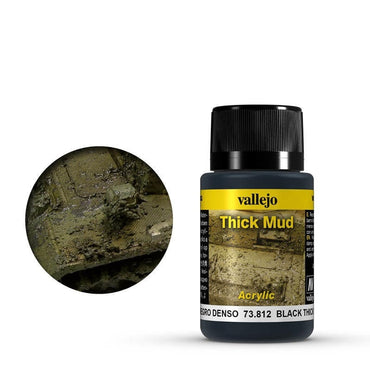 Vallejo 73812 Weathering Effects Black Thick Mud 40 ml