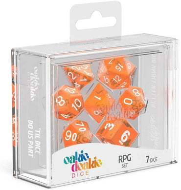 Oakie Doakie Dice RPG Set Marble - Orange