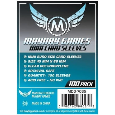 Mayday -  Mini Euro Card Sleeve (Pack of 100) - 45 MM X 68 MM