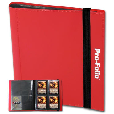 BCW Pro Folio Binder 4 Pocket Red