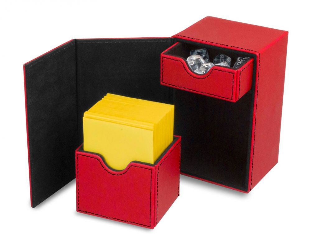 BCW Deck Vault Box LX Red (Holds 80 cards)