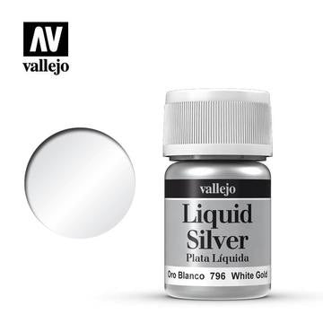 Vallejo 70796 Model Colour Metallic White Gold (Alcohol Base) 35 ml