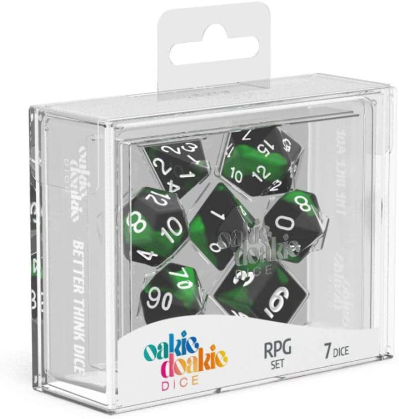 Oakie Doakie Dice RPG Set Glow in the Dark - Biohazard