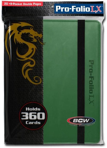 BCW Pro Folio LX Binder 9 Pocket Green