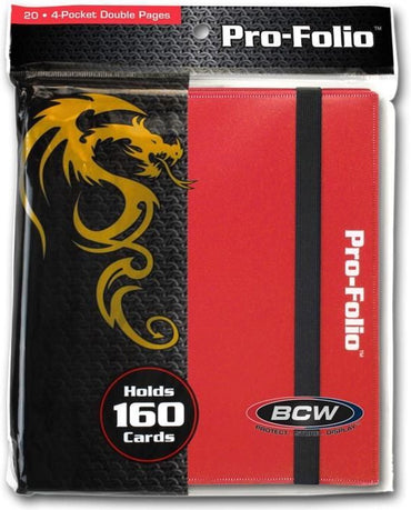 BCW Pro Folio Binder 4 Pocket Red