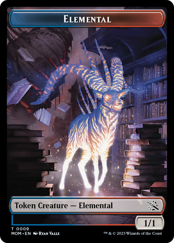 Elemental (9) // Vampire Double-Sided Token [March of the Machine Tokens]