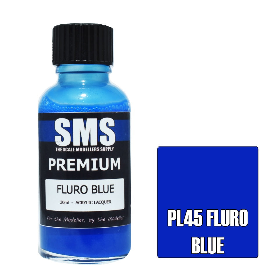 PL45 Premium Acrylic Lacquer FLURO BLUE 30ml