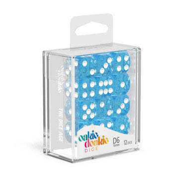 Oakie Doakie Dice D6 12 mm Speckled - Light Blue (36)