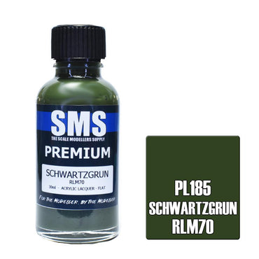 PL185 Premium Acrylic Lacquer SCHWARTZGRUN RLM70 30ml