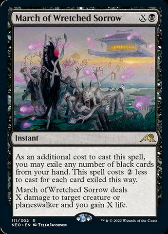 March of Wretched Sorrow (Promo Pack) [Kamigawa: Neon Dynasty Promos]