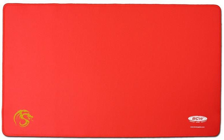 BCW Playmat with Stitched Edging Red