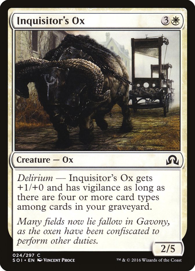 Inquisitor's Ox [Shadows over Innistrad]