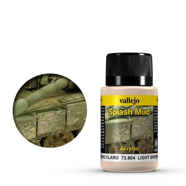 Vallejo 73804Weathering Effects Light Brown Splash Mud 40 ml