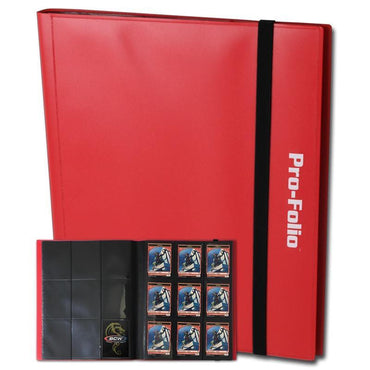 BCW Pro Folio Binder 9 Pocket Red