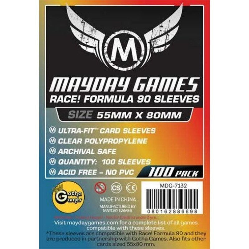 Mayday -  Race! Formula 90 Card Sleeves (Pack of 100) - 55 X 80 MM