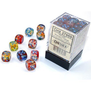 Chessex 12mm d6 Dice Block Nebula Primary/Blue w/Luminary