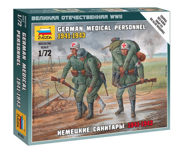 Zvezda 6143 1/72 German Medical Personnel 1941-43 Plastic Model Kit