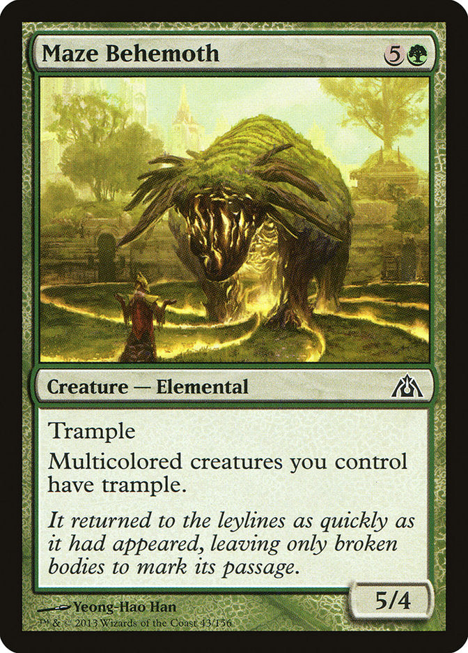 mtg final fantasy behemoth Maze Behemoth [Dragon's Maze]