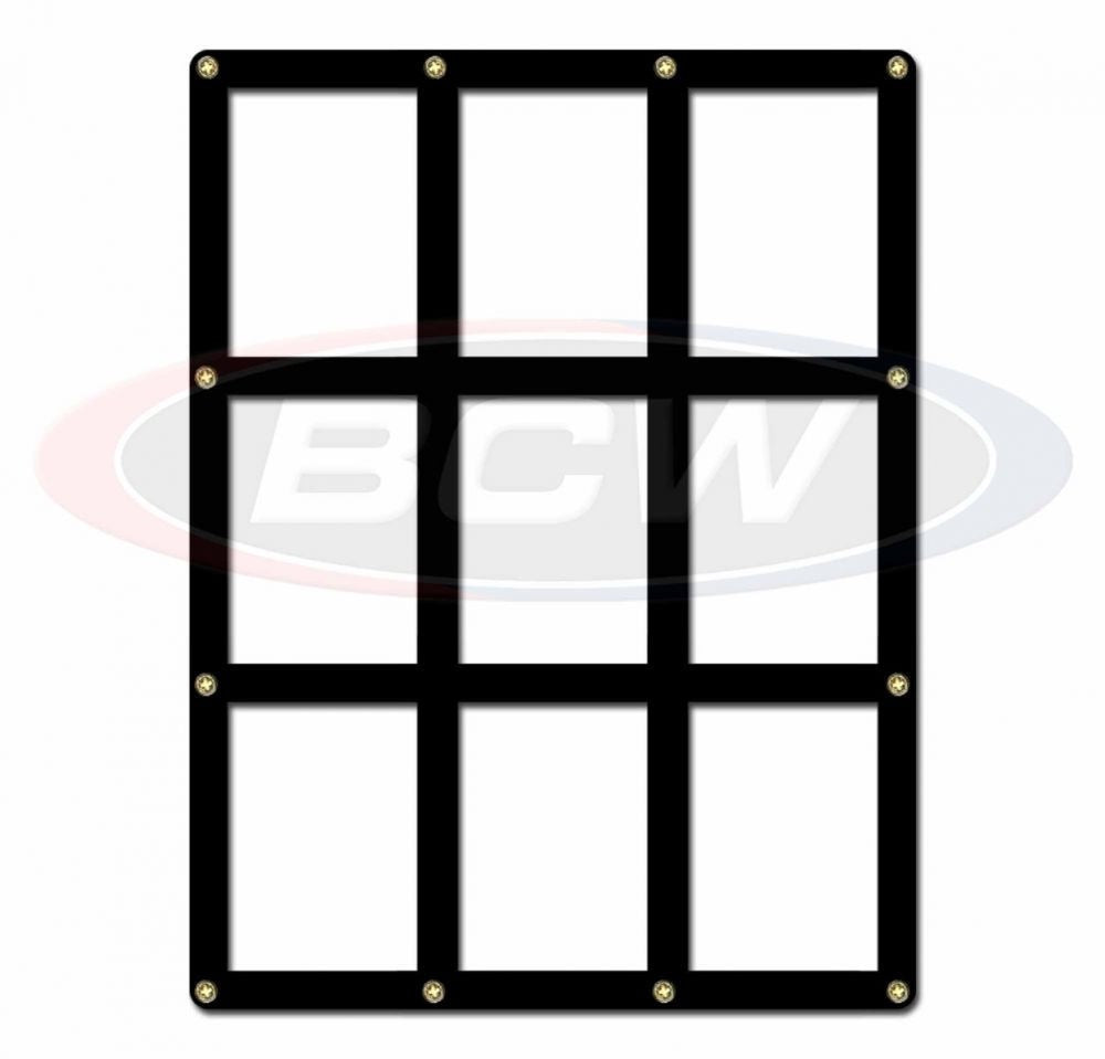 BCW Screwdown Holder 9 Card Black Border