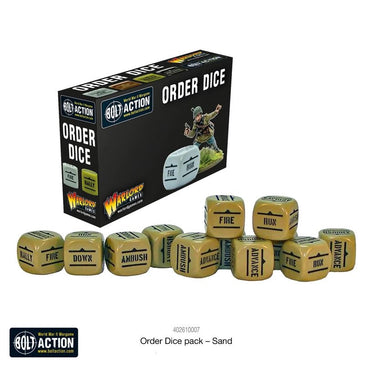 Bolt Action Orders Dice Sand (12)