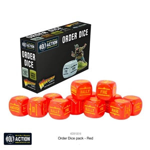 Bolt Action - Order Dice Red (12)