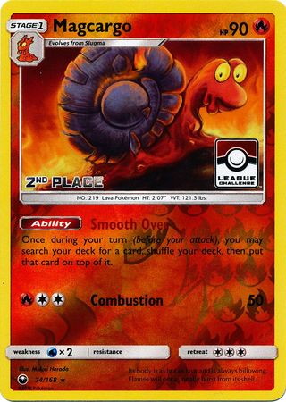 Magcargo (24/168) (League Promo 2nd Place) [Sun & Moon: Celestial Storm]