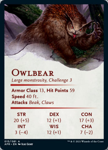 Owlbear Art Card [Dungeons & Dragons: Adventures in the Forgotten Realms Art Series]