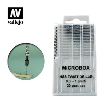 Vallejo Tools Microbox drill set (20) 0.3-1.6mm
