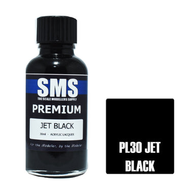 PL30 Premium Acrylic Lacquer JET BLACK 30ml