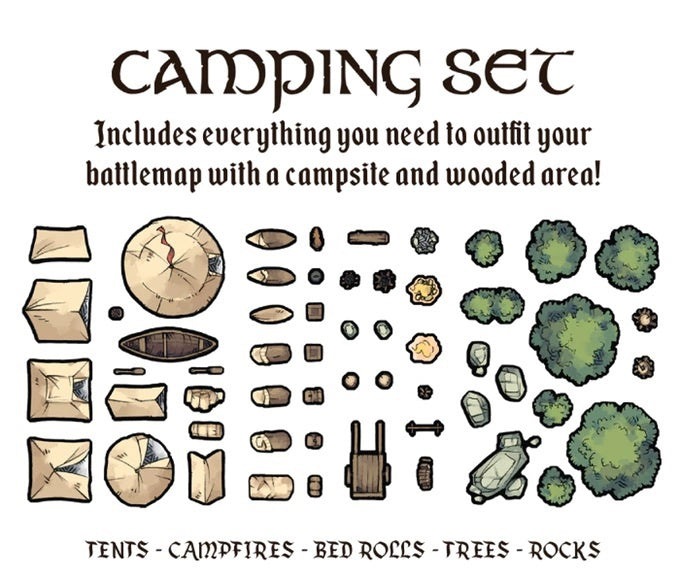 Tabletop Tokens - Camping Set