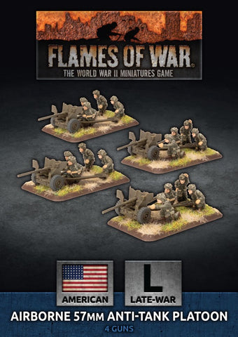 Flames of War: Americans: Parachute 57mm Anti-Tank Platoon (x4 Plastic)