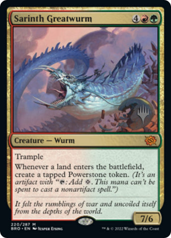 Sarinth Greatwurm (Promo Pack) [The Brothers' War Promos]