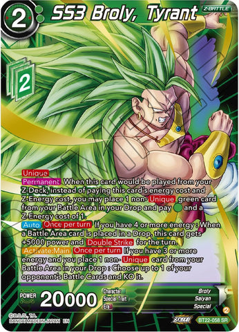 SS3 Broly, Tyrant (BT22-058) [Critical Blow]