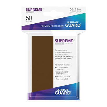 Ultimate Guard Supreme UX Sleeves Standard Size Brown (50)