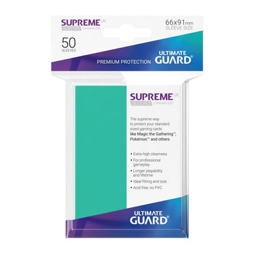 Ultimate Guard Supreme UX Sleeves Standard Size Turquoise (50)