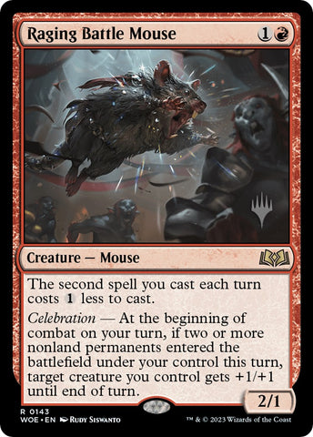 Raging Battle Mouse (Promo Pack) [Wilds of Eldraine Promos]
