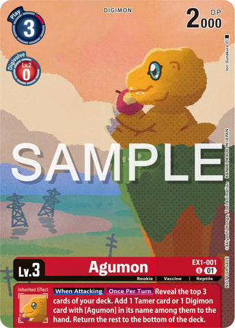 Agumon [EX1-001] (Digimon Illustration Competition Pack 2023) [Classic Collection Promos]