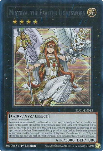 Minerva, the Exalted Lightsworn (Silver) [BLC1-EN013] Ultra Rare