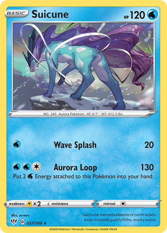 Suicune (037/189) [Sword & Shield: Darkness Ablaze]