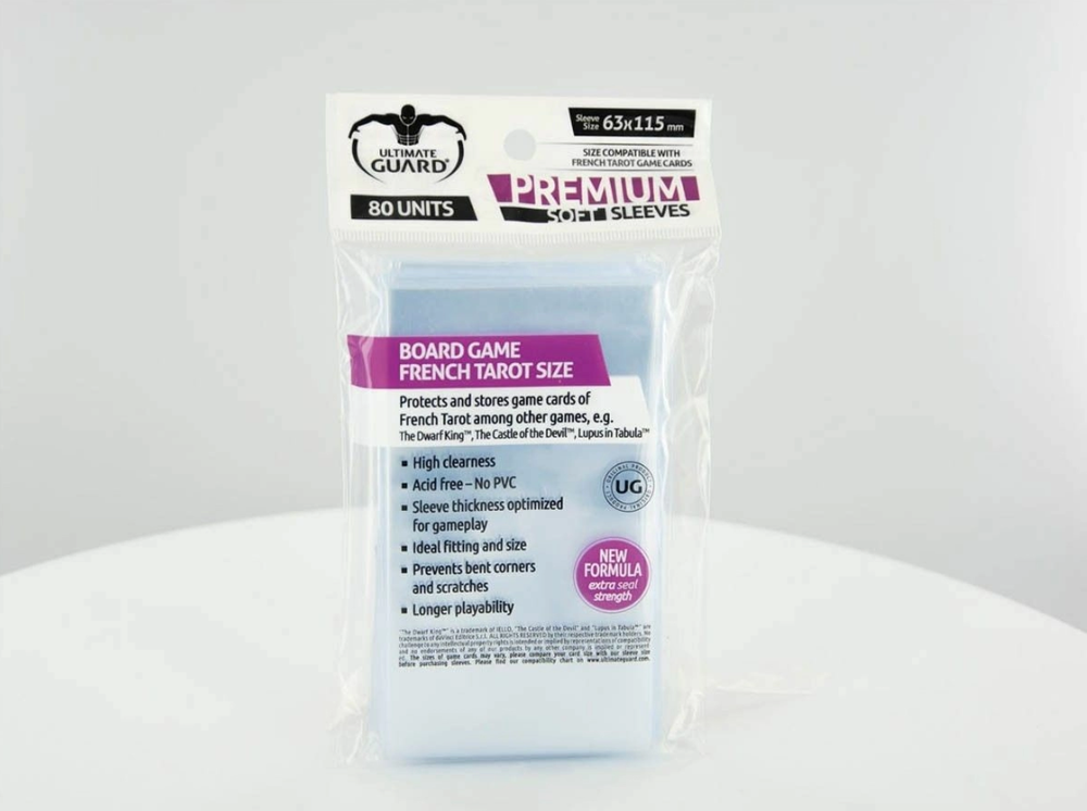 Ultimate Guard Premium Soft Sleeves for Cards French Tarot Cards (80) (63x115mm)