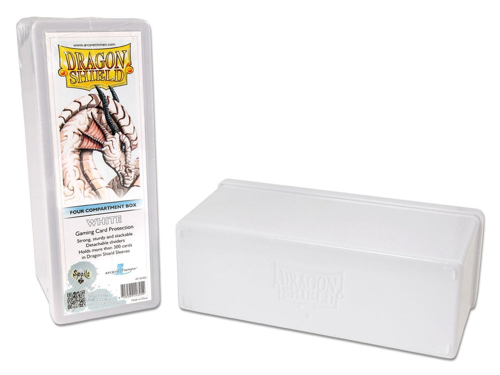 Storage Box - Dragon Shield - Four Compartments - White