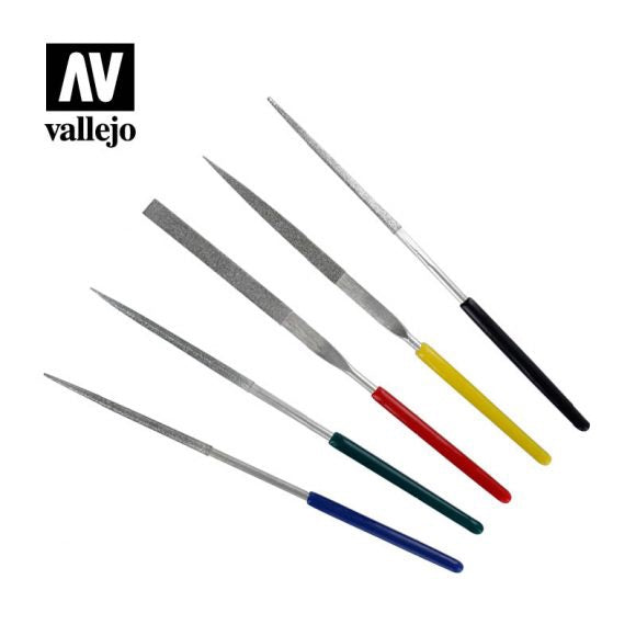 Vallejo Tools 5pc Diamond File set 100mm