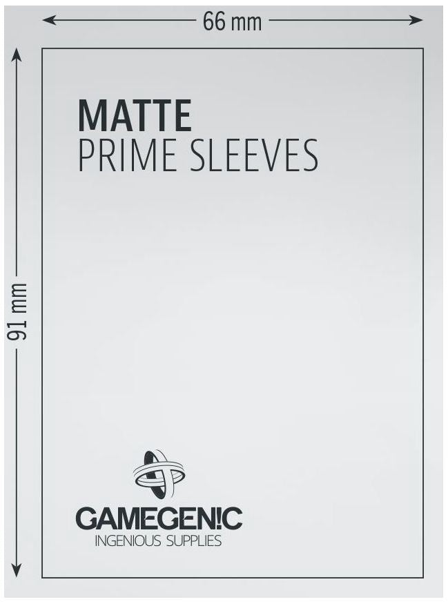 Gamegenic Matt Prime Card Sleeves Green (66mm x 91mm) (100 Sleeves Per Pack)