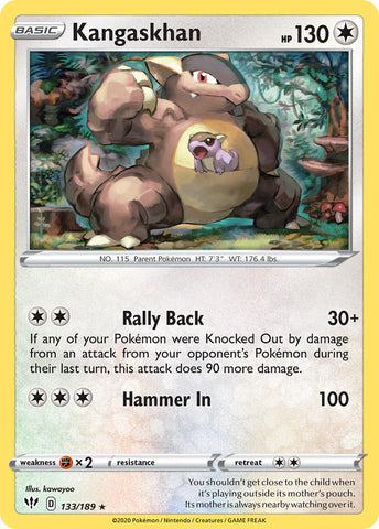 Kangaskhan (133/189) (Theme Deck Exclusive) [Sword & Shield: Darkness Ablaze]