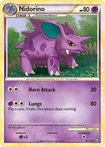 Nidorino (46/102) [HeartGold & SoulSilver: Triumphant]