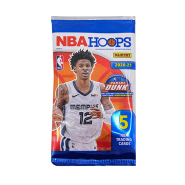 Panini NBA Hoops 2020-2021 Edition Basketball Trading Cards (5 Pack)