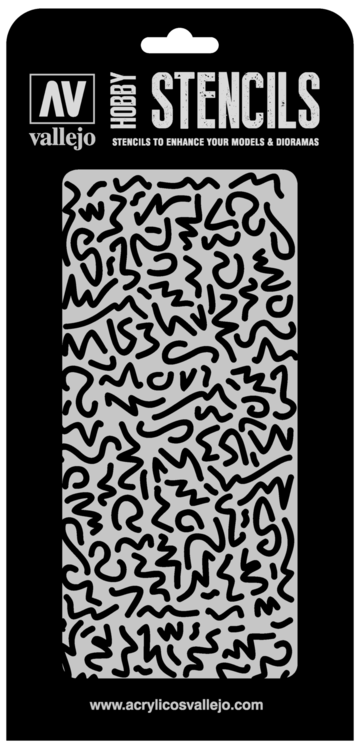 VALLEJO ST-CAM001 1/32 LUFTWAFFE WWII SHINGLES CAMO STENCIL